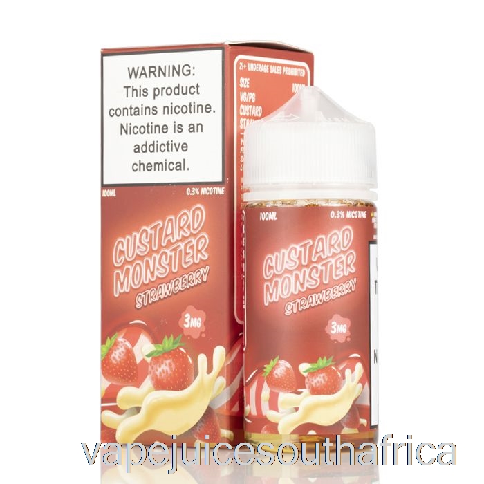 Vape Juice South Africa Strawberry - Custard Monster - 100Ml 6Mg